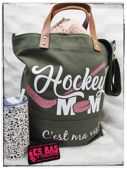 hockey mom , baton et puck c'est la vie