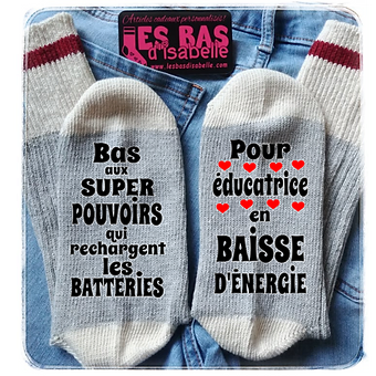 BAS SUPER POUVOIRS POUR ENSEIGNANTE BAISSE D'ÉNERGIE - lesbasdisabelle.com