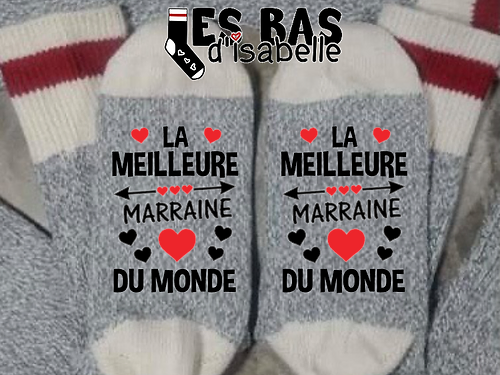 LA MEILLEURE MARRAINE DU MONDE/ COEURS ET FLÈCHES - lesbasdisabelle.com